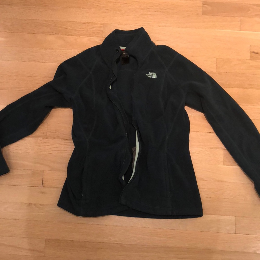 Dark turquoise north face fleece zip up